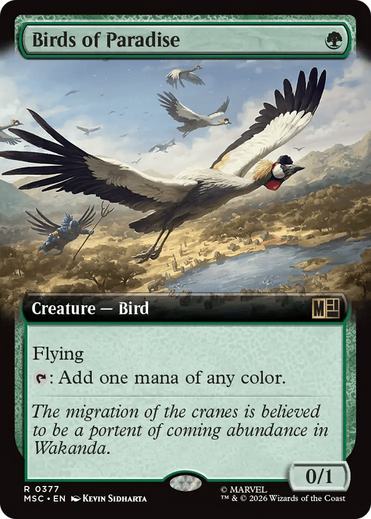 Birds of Paradise (Extended Art) [Marvel Super Heroes Commander] MTG Single Magic: The Gathering  | Multizone: Comics And Games