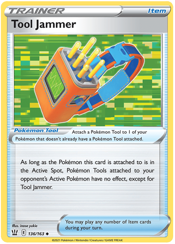 Tool Jammer (136/163) [Sword & Shield: Battle Styles] Pokemon Single Pokémon  | Multizone: Comics And Games