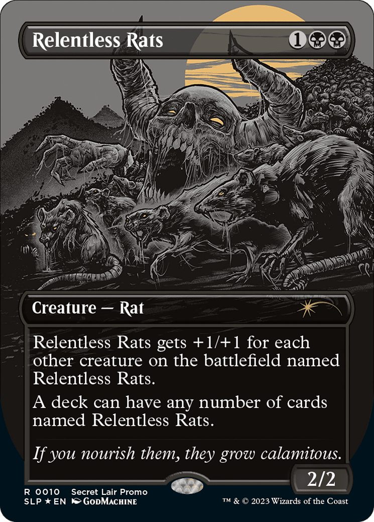 Relentless Rats (Borderless) [Secret Lair Showdown] MTG Single Magic: The Gathering  | Multizone: Comics And Games