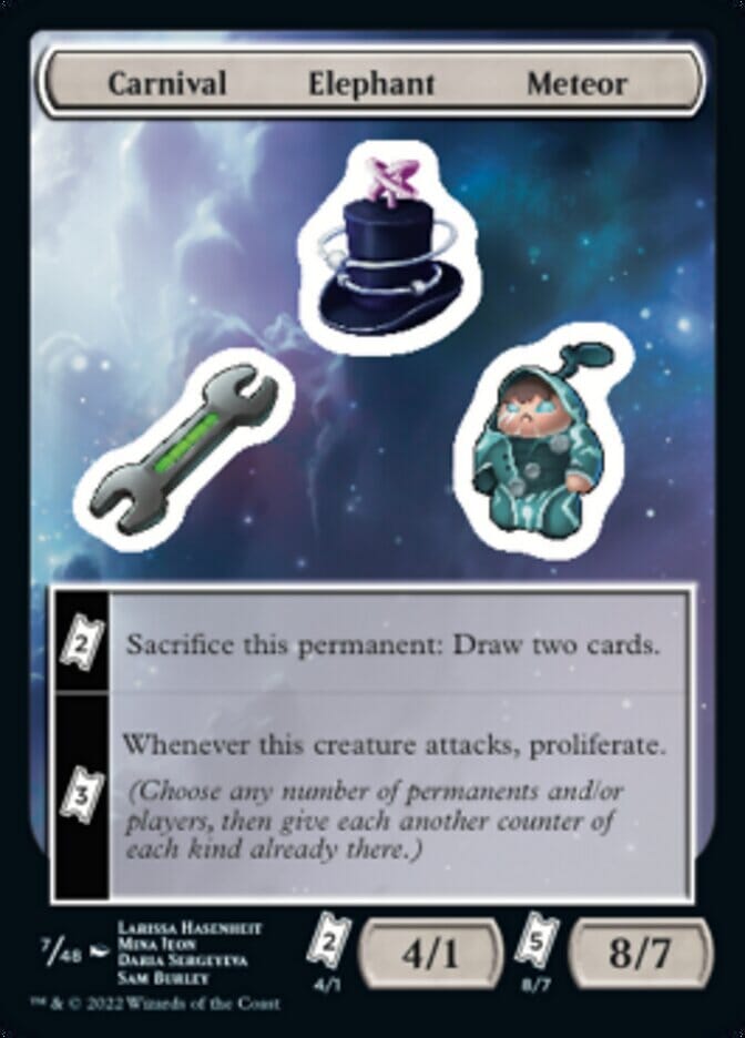 Carnival Elephant Meteor [Unfinity Stickers] MTG Single Magic: The Gathering  | Multizone: Comics And Games
