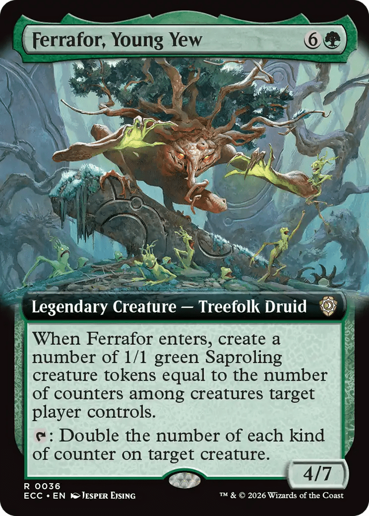Ferrafor, Young Yew (Extended Art) [Lorwyn Eclipsed Commander] MTG Single Magic: The Gathering  | Multizone: Comics And Games