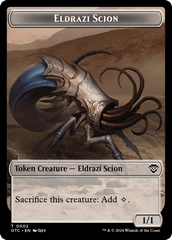 Eldrazi Scion // Manifest Double-Sided Token [Outlaws of Thunder Junction Commander Tokens] MTG Single Magic: The Gathering  | Multizone: Comics And Games