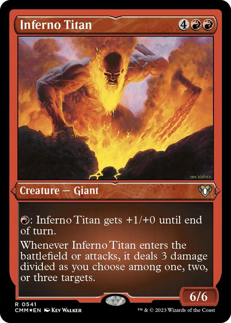 Inferno Titan (Foil Etched) [Commander Masters] | Multizone: Comics And Games