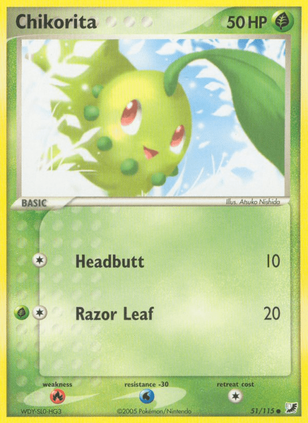 Chikorita (51/115) [EX: Unseen Forces] Pokemon Single Pokémon  | Multizone: Comics And Games