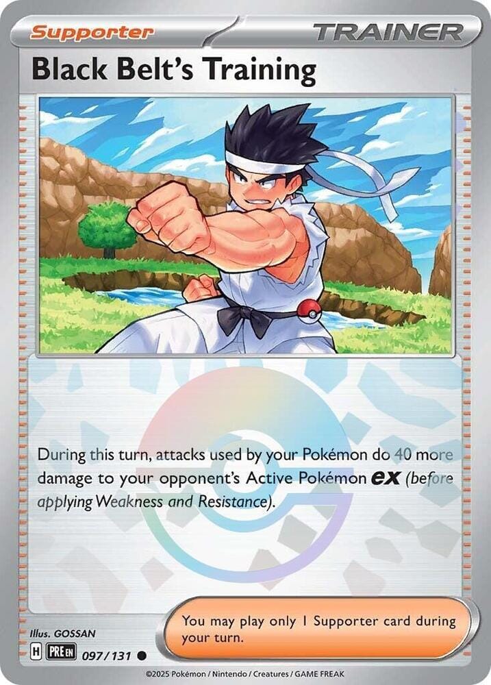 Black Belt's Training (097/131) (Poke Ball Pattern) [Scarlet & Violet: Prismatic Evolutions] Pokemon Single Pokémon  | Multizone: Comics And Games