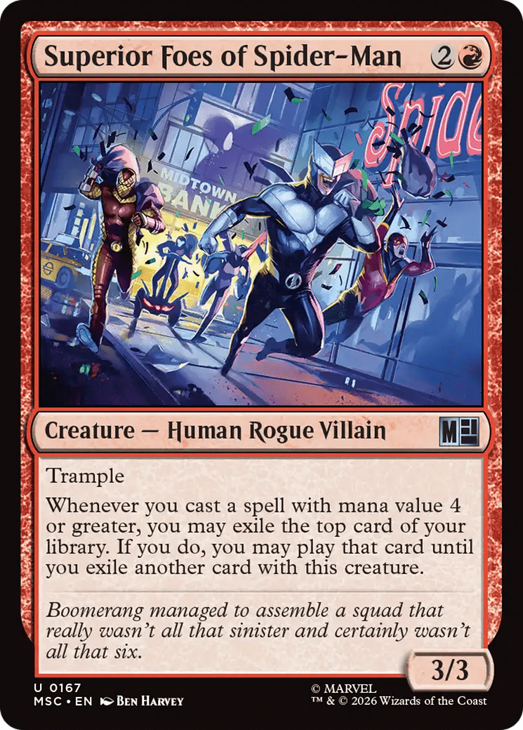 Superior Foes of Spider-Man (Surge Foil) [Marvel Super Heroes Commander] MTG Single Magic: The Gathering  | Multizone: Comics And Games
