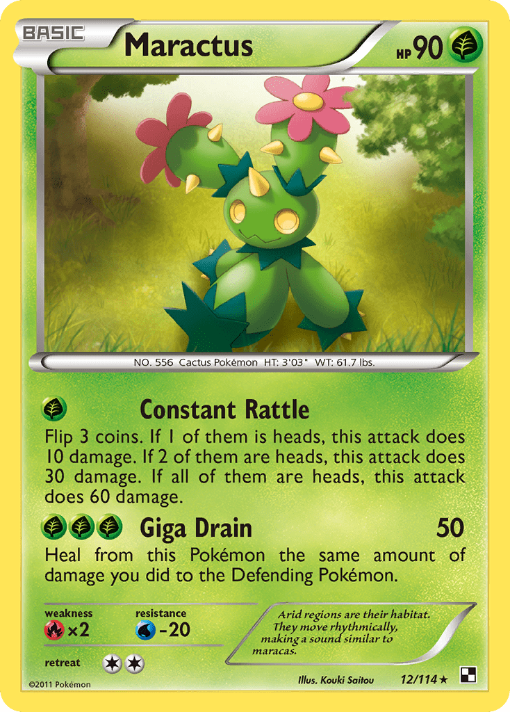 Maractus (12/114) [Black & White: Base Set] Pokemon Single Pokémon  | Multizone: Comics And Games