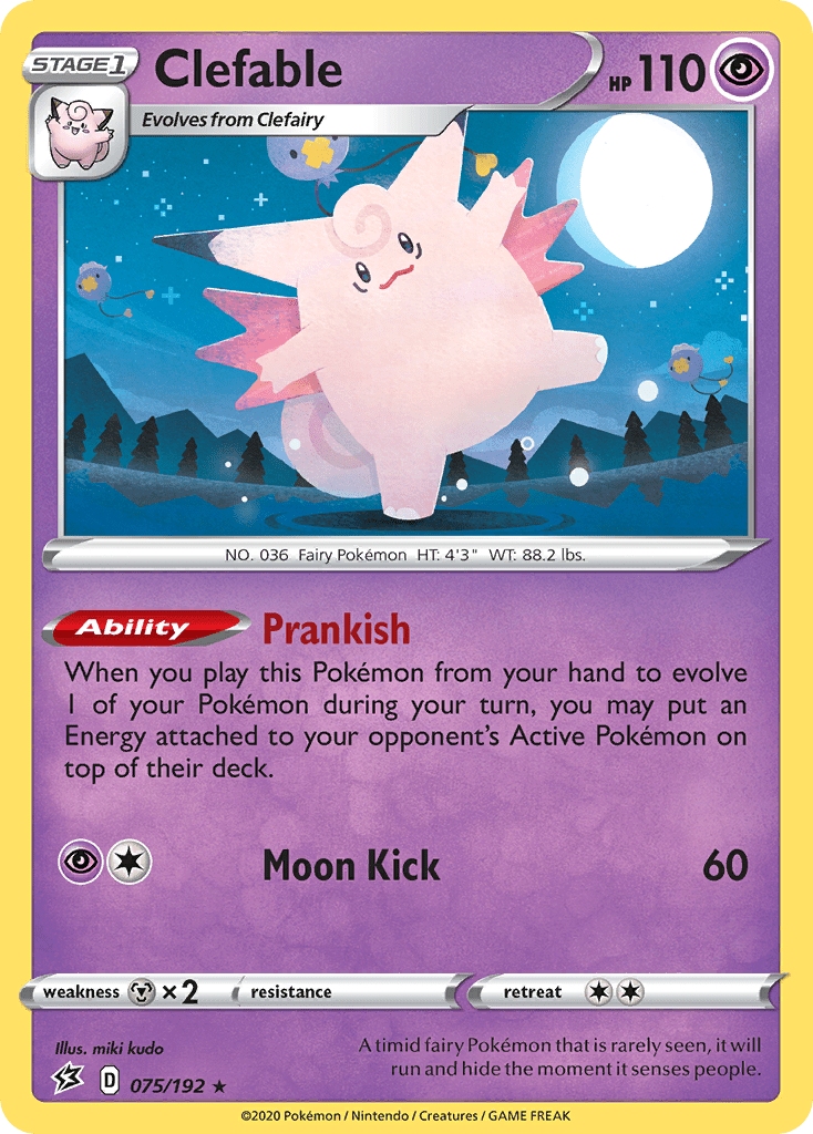 Clefable (075/192) [Sword & Shield: Rebel Clash] Pokemon Single Pokémon  | Multizone: Comics And Games