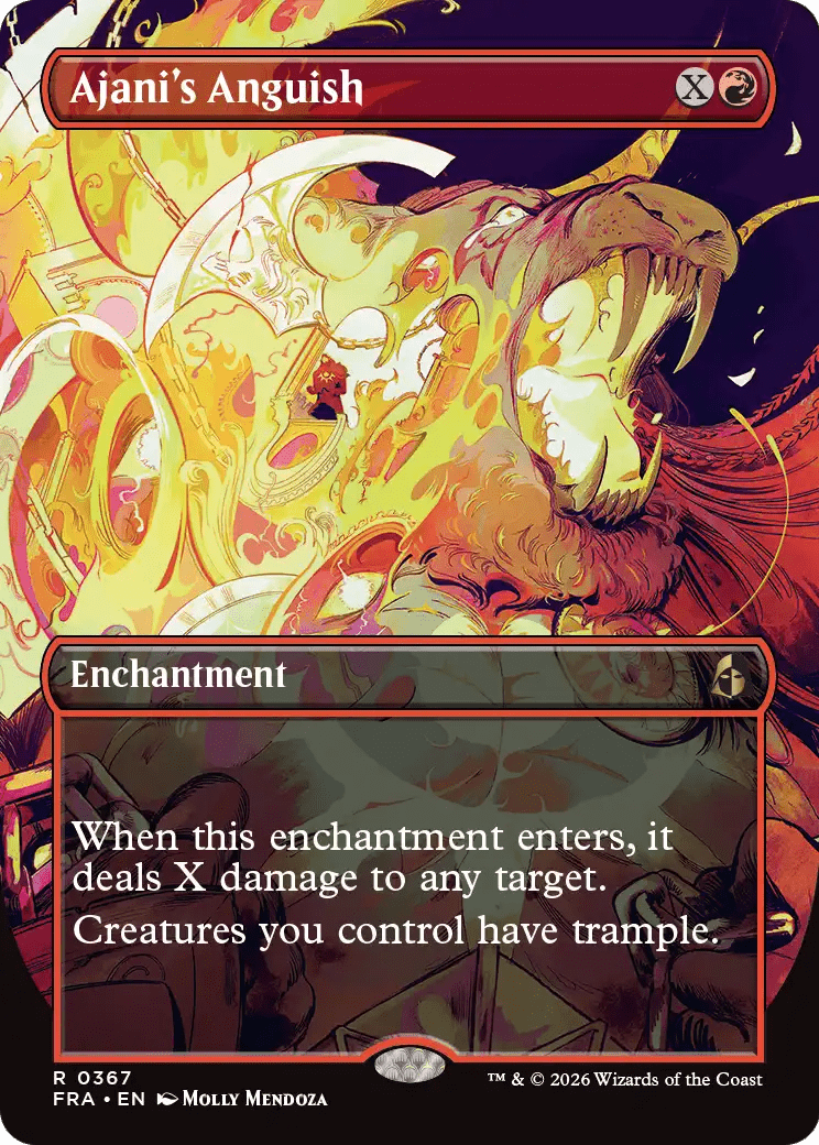 Ajani's Anguish (Borderless) [Reality Fracture] MTG Single Magic: The Gathering  | Multizone: Comics And Games