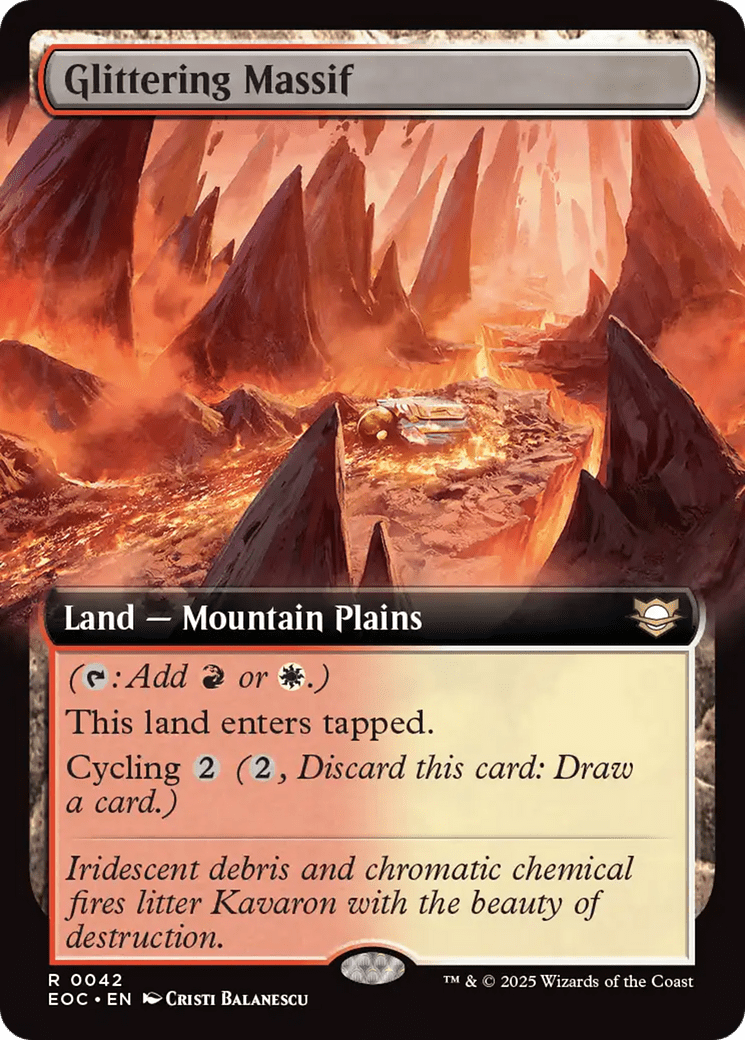 Glittering Massif (Extended Art) [Edge of Eternities Commander] MTG Single Magic: The Gathering  | Multizone: Comics And Games