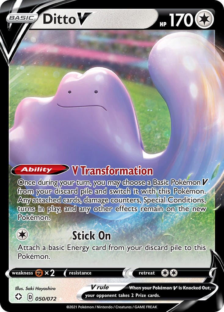 Ditto V (050/072) [Sword & Shield: Shining Fates] Pokemon Single Pokémon  | Multizone: Comics And Games