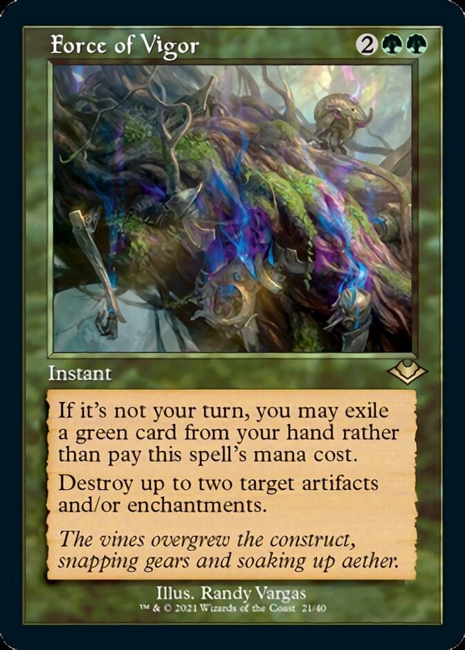 Force of Vigor (Retro) [Modern Horizons] MTG Single Magic: The Gathering  | Multizone: Comics And Games