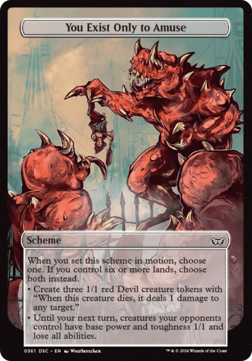 You Exist Only to Amuse (Full Art) [Duskmourn: Archenemy] MTG Single Magic: The Gathering  | Multizone: Comics And Games