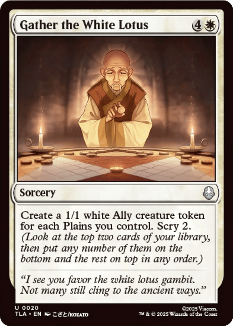 Gather the White Lotus [Avatar: The Last Airbender] MTG Single Magic: The Gathering  | Multizone: Comics And Games