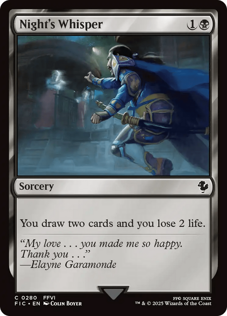 Night's Whisper [FINAL FANTASY Commander] MTG Single Magic: The Gathering  | Multizone: Comics And Games