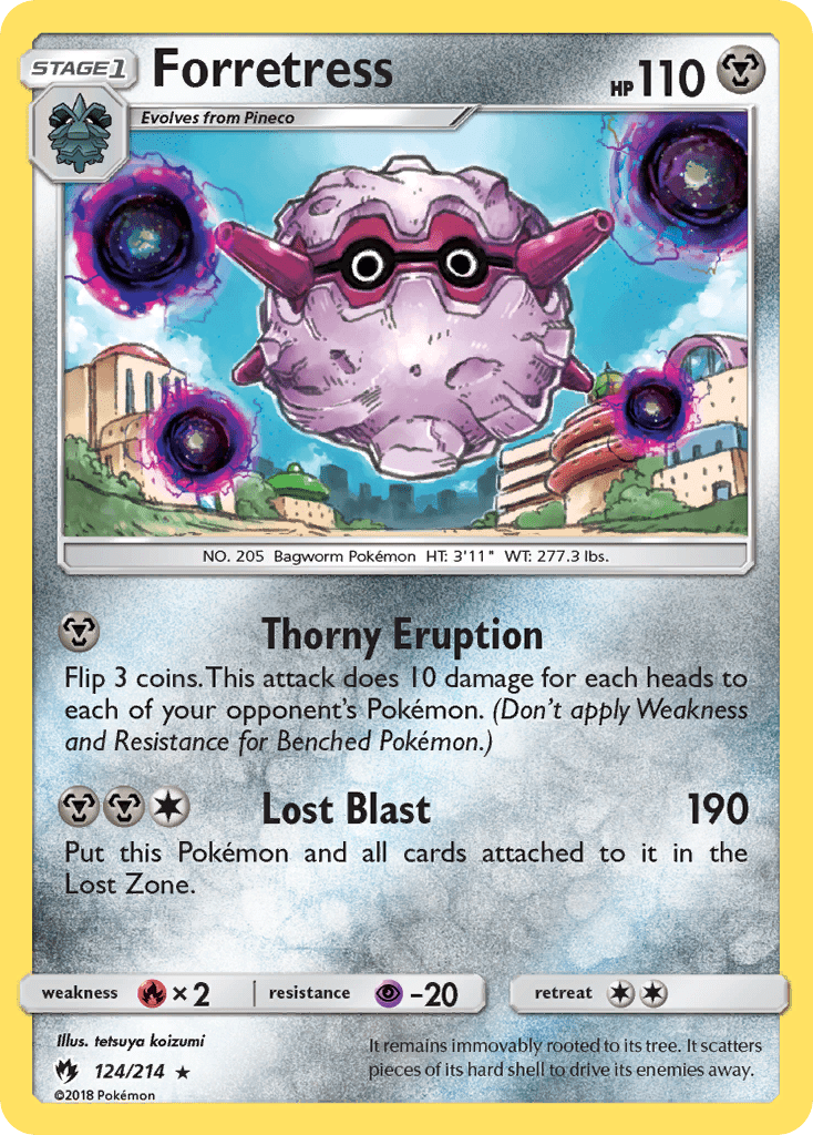 Forretress (124/214) [Sun & Moon: Lost Thunder] Pokemon Single Pokémon  | Multizone: Comics And Games