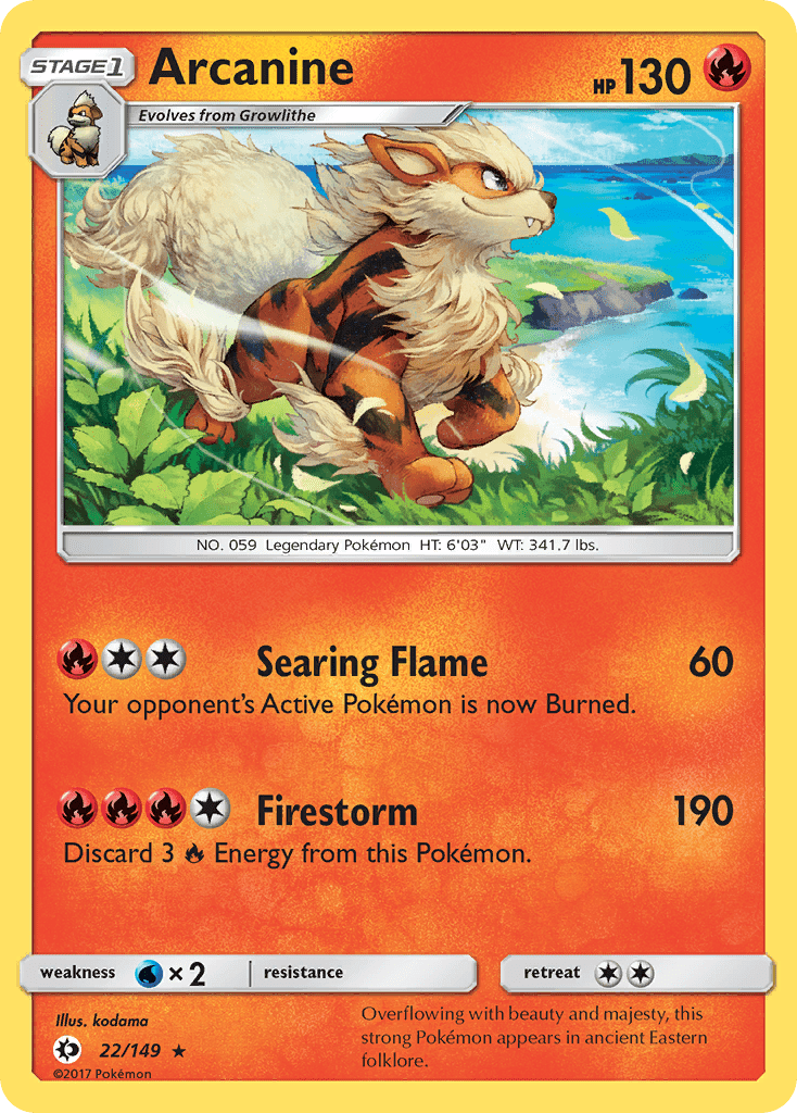 Arcanine (22/149) [Sun & Moon: Base Set] Pokemon Single Pokémon  | Multizone: Comics And Games