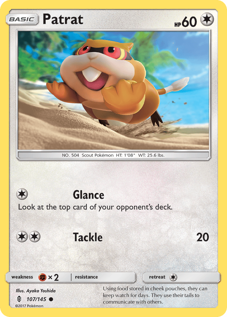 Patrat (107/145) [Sun & Moon: Guardians Rising] Pokemon Single Pokémon  | Multizone: Comics And Games