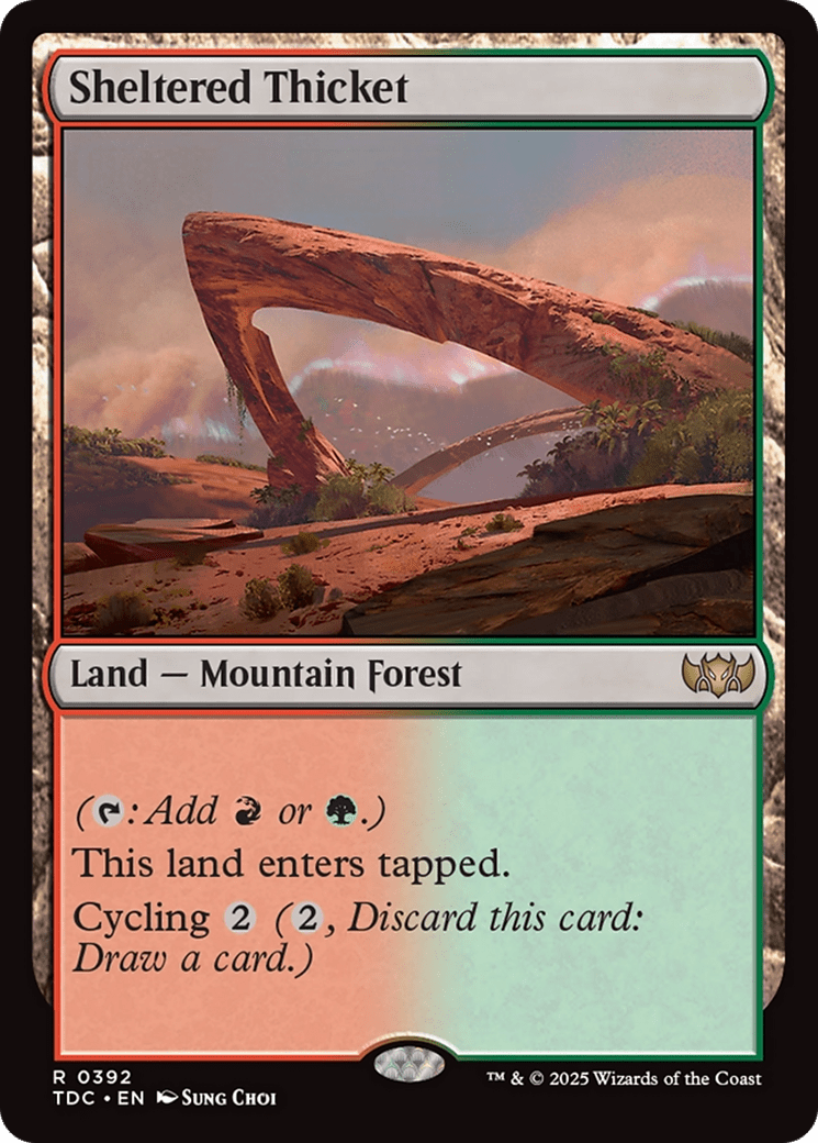 Sheltered Thicket [Tarkir: Dragonstorm Commander] MTG Single Magic: The Gathering  | Multizone: Comics And Games