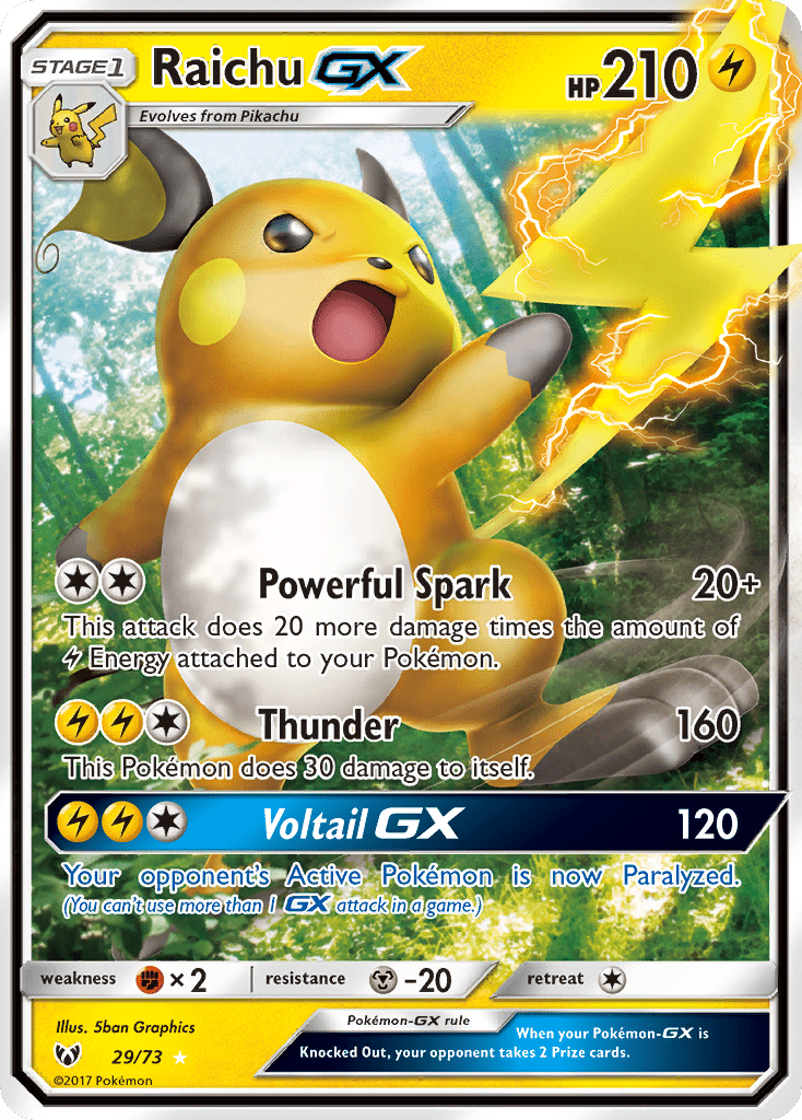 Raichu GX (29/73) [Sun & Moon: Shining Legends] Pokemon Single Pokémon  | Multizone: Comics And Games