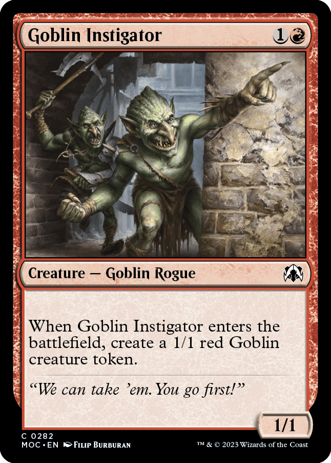 Goblin Instigator [March of the Machine Commander] MTG Single Magic: The Gathering  | Multizone: Comics And Games