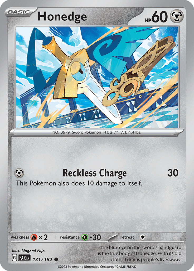 Honedge (131/182) [Scarlet & Violet: Paradox Rift] Pokemon Single Pokémon  | Multizone: Comics And Games