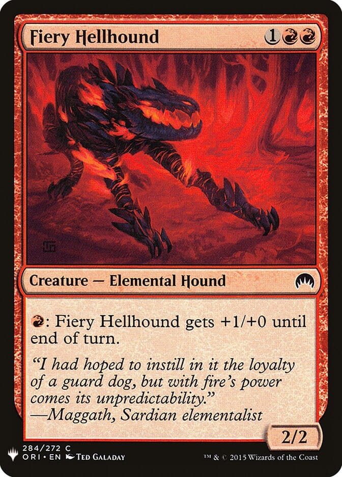 Fiery Hellhound [Mystery Booster] MTG Single Magic: The Gathering  | Multizone: Comics And Games