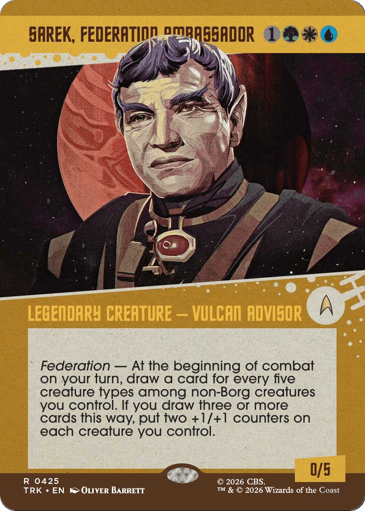Sarek, Federation Ambassador (Showcase) [Star Trek] MTG Single Magic: The Gathering  | Multizone: Comics And Games