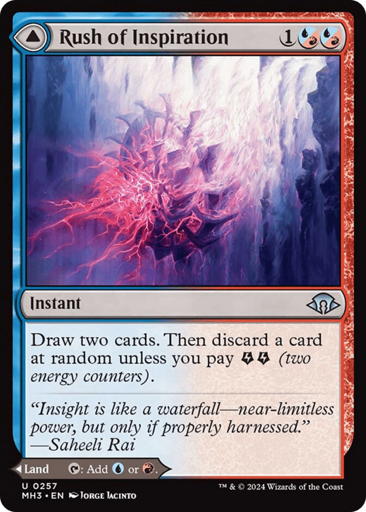 Rush of Inspiration // Crackling Falls [Modern Horizons 3] MTG Single Magic: The Gathering  | Multizone: Comics And Games