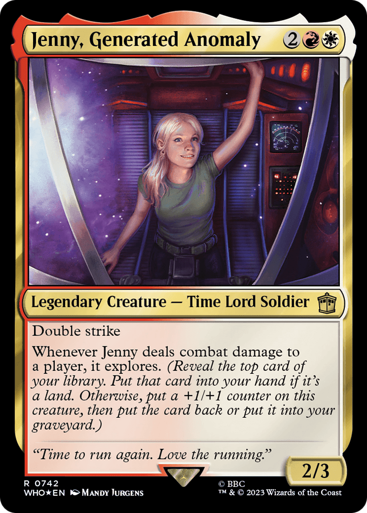 Jenny, Generated Anomaly (Surge Foil) [Doctor Who] MTG Single Magic: The Gathering  | Multizone: Comics And Games