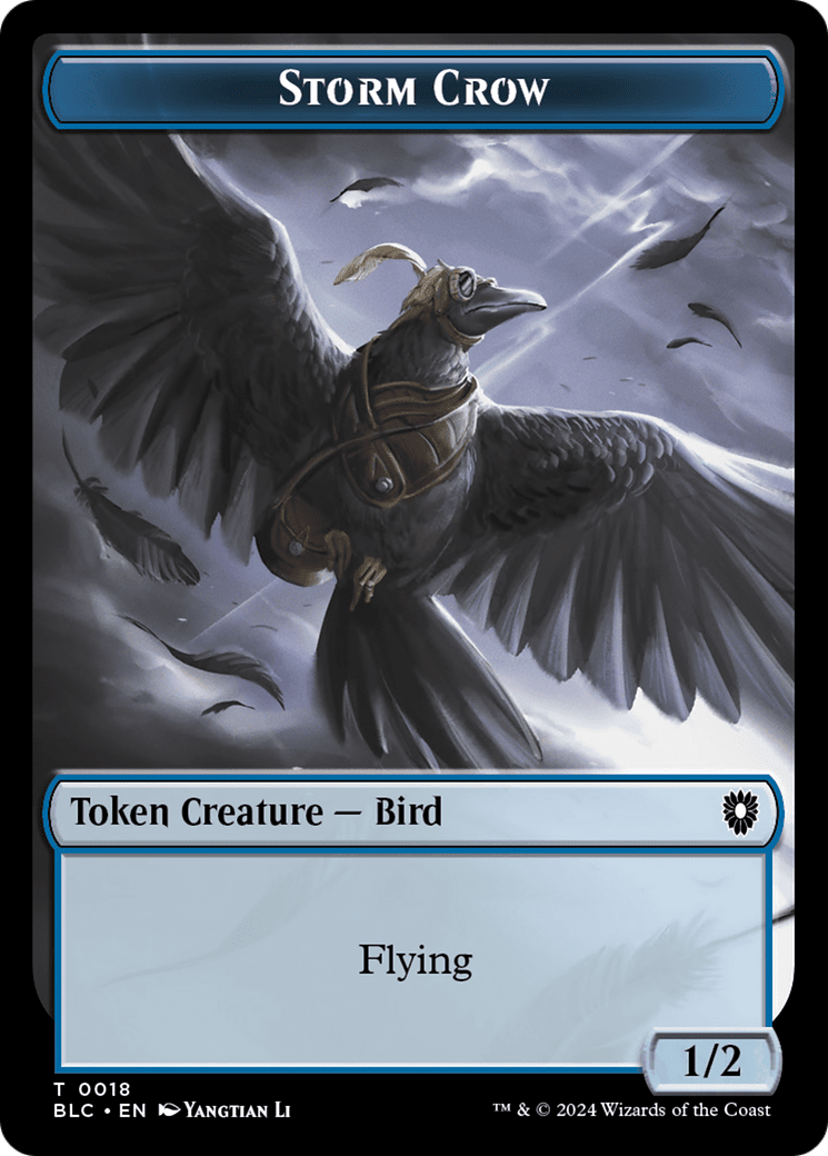Storm Crow // Frog Lizard Double-Sided Token [Bloomburrow Commander Tokens] MTG Single Magic: The Gathering  | Multizone: Comics And Games