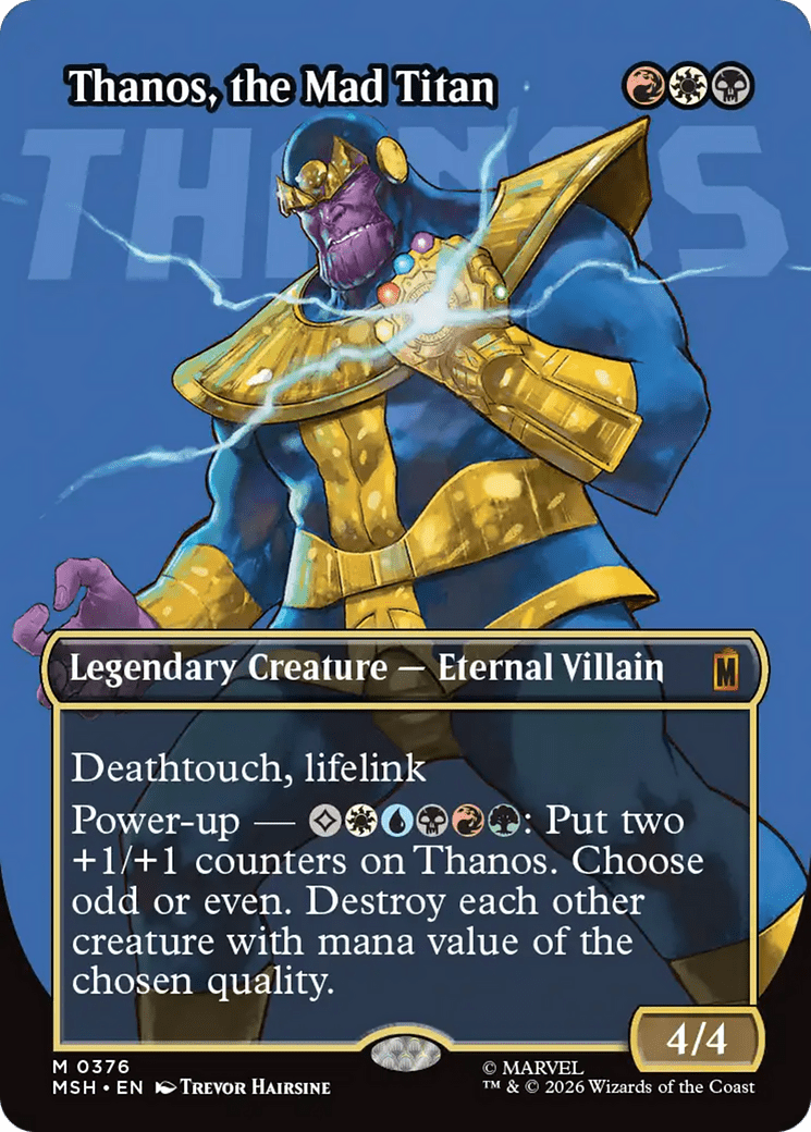 Thanos, the Mad Titan (Borderless) (0367) [Marvel Super Heroes] MTG Single Magic: The Gathering  | Multizone: Comics And Games