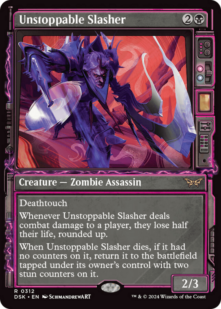 Unstoppable Slasher (Showcase) [Duskmourn: House of Horror] MTG Single Magic: The Gathering  | Multizone: Comics And Games