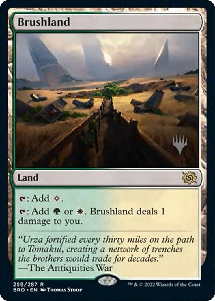 Brushland (Promo Pack) [The Brothers' War Promos] MTG Single Magic: The Gathering  | Multizone: Comics And Games