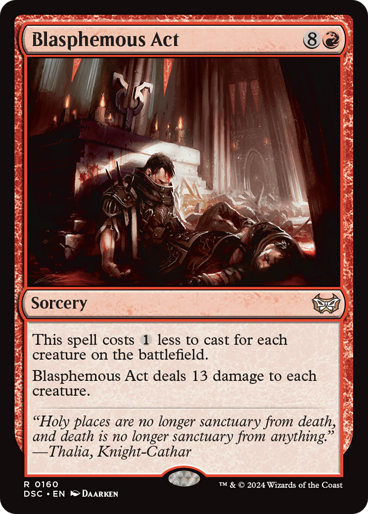 Blasphemous Act [Duskmourn: House of Horror Commander] MTG Single Magic: The Gathering  | Multizone: Comics And Games