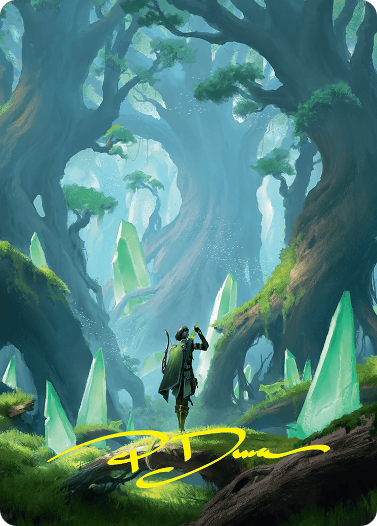Forest Art Card (25/54) (Gold-Stamped Signature) [Foundations Art Series] MTG Single Magic: The Gathering  | Multizone: Comics And Games