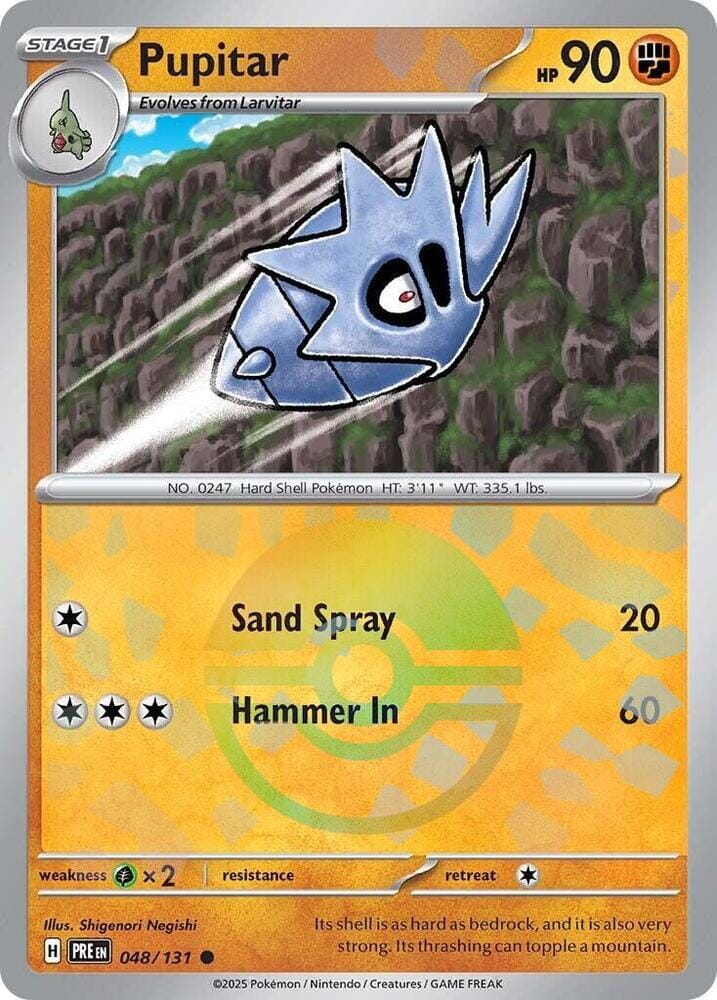 Pupitar (048/131) (Poke Ball Pattern) [Scarlet & Violet: Prismatic Evolutions] Pokemon Single Pokémon  | Multizone: Comics And Games