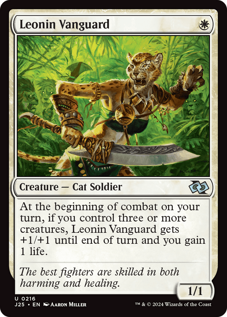 Leonin Vanguard [Foundations Jumpstart] MTG Single Magic: The Gathering  | Multizone: Comics And Games