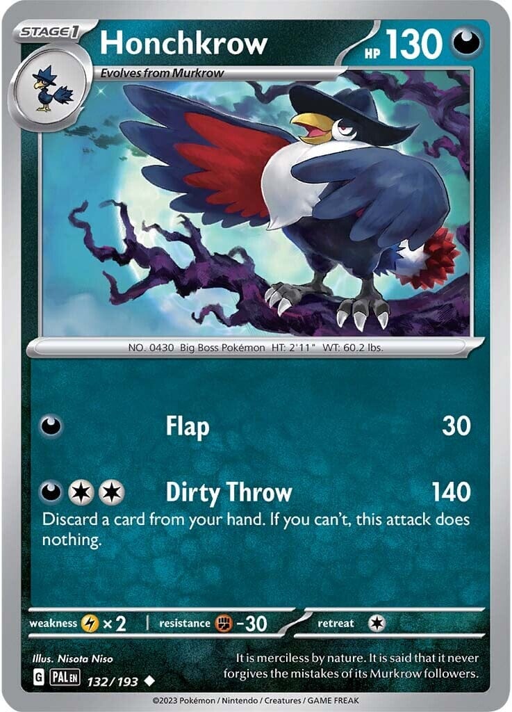 Honchkrow (132/193) [Scarlet & Violet: Paldea Evolved] Pokemon Single Pokémon  | Multizone: Comics And Games