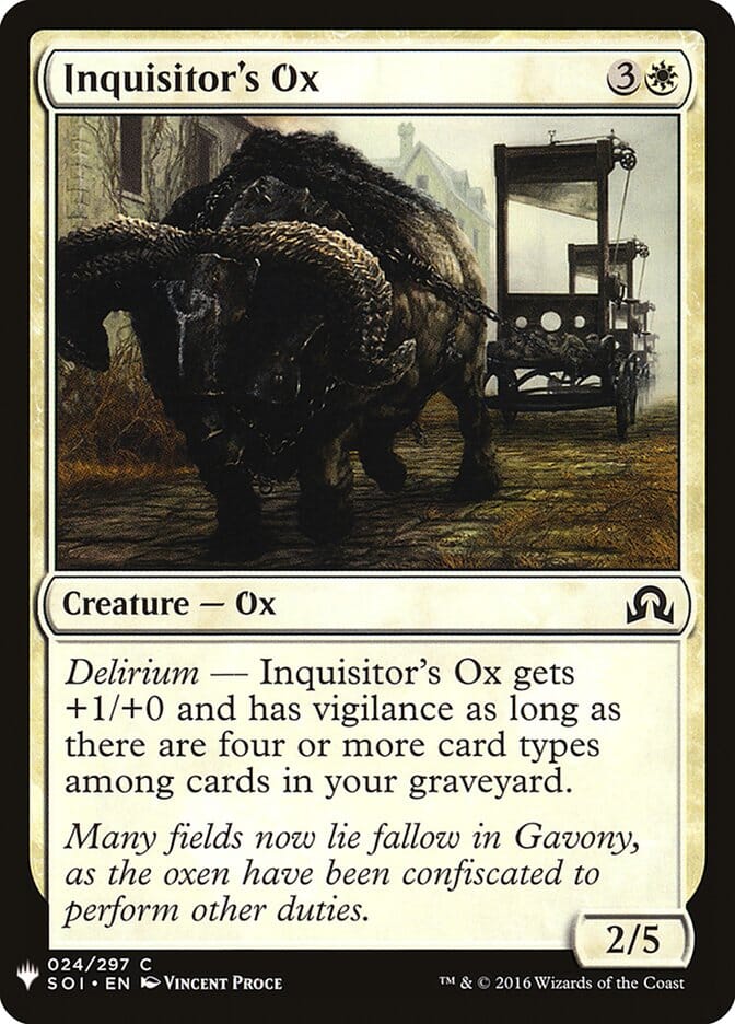 Inquisitor's Ox [Mystery Booster] MTG Single Magic: The Gathering  | Multizone: Comics And Games