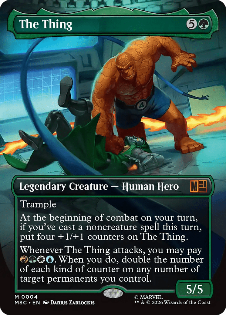 The Thing (Borderless) [Marvel Super Heroes Commander] MTG Single Magic: The Gathering  | Multizone: Comics And Games
