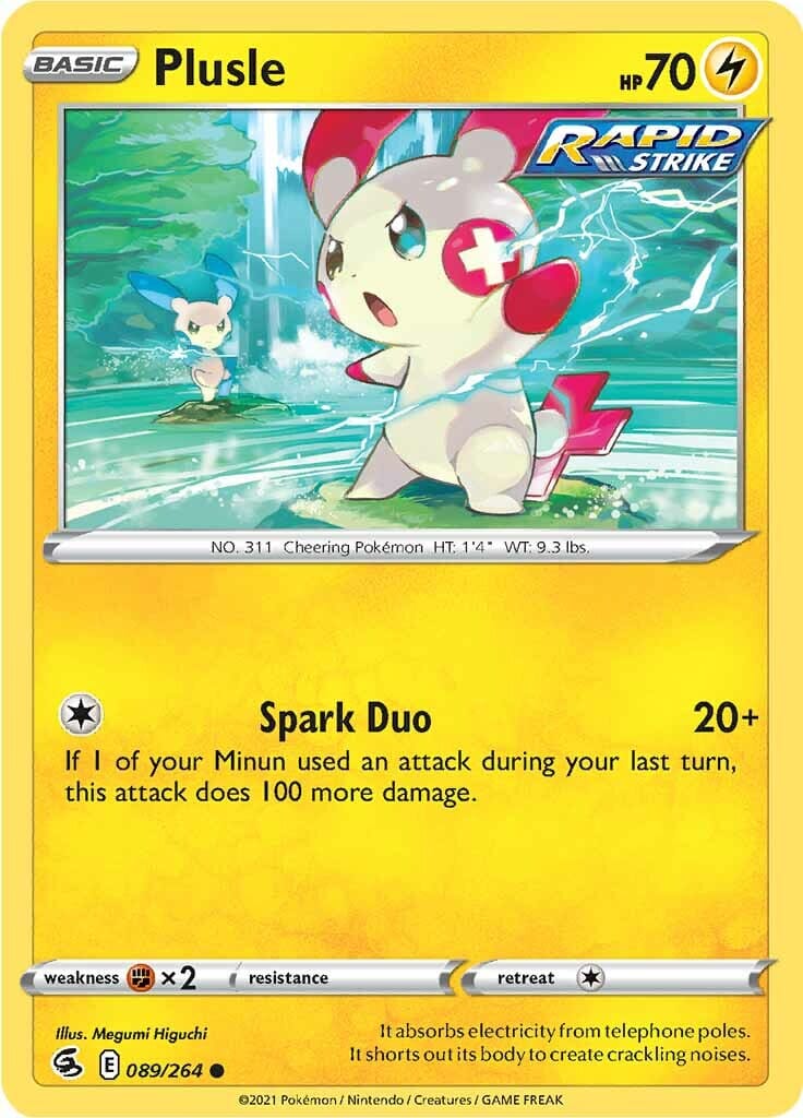 Plusle (089/264) [Sword & Shield: Fusion Strike] Pokemon Single Pokémon  | Multizone: Comics And Games