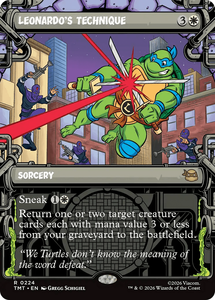 Leonardo's Technique (Showcase) [Teenage Mutant Ninja Turtles] MTG Single Magic: The Gathering  | Multizone: Comics And Games