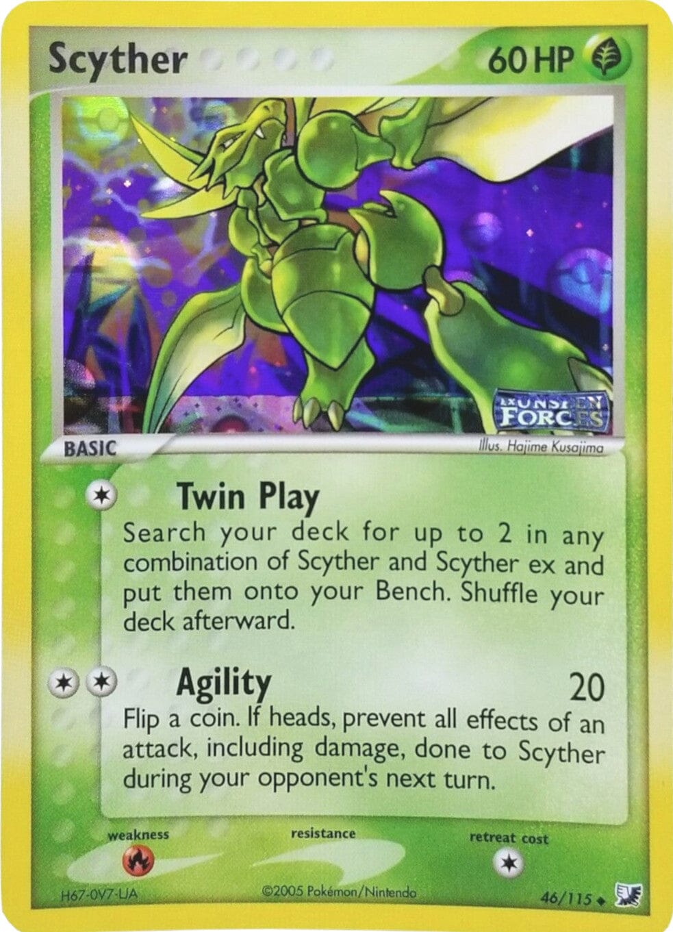 Scyther (46/115) (Stamped) [EX: Unseen Forces] Pokemon Single Pokémon  | Multizone: Comics And Games