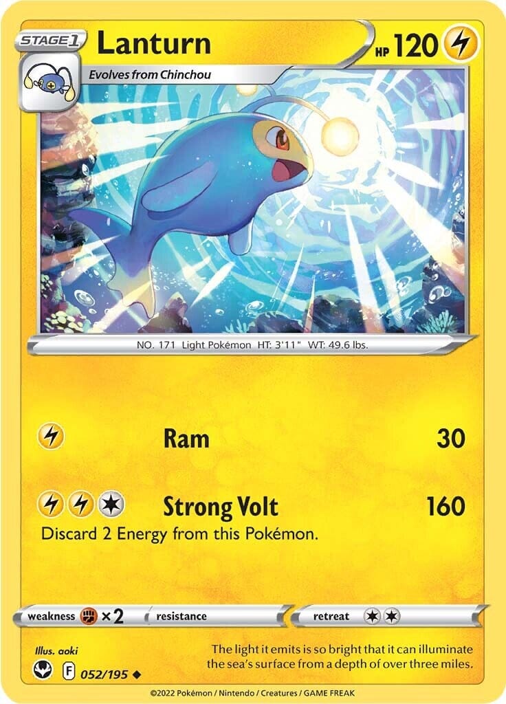Lanturn (052/195) [Sword & Shield: Silver Tempest] Pokemon Single Pokémon  | Multizone: Comics And Games