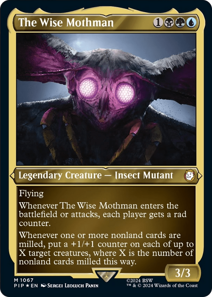 The Wise Mothman (Display Commander) [Fallout] MTG Single Magic: The Gathering  | Multizone: Comics And Games