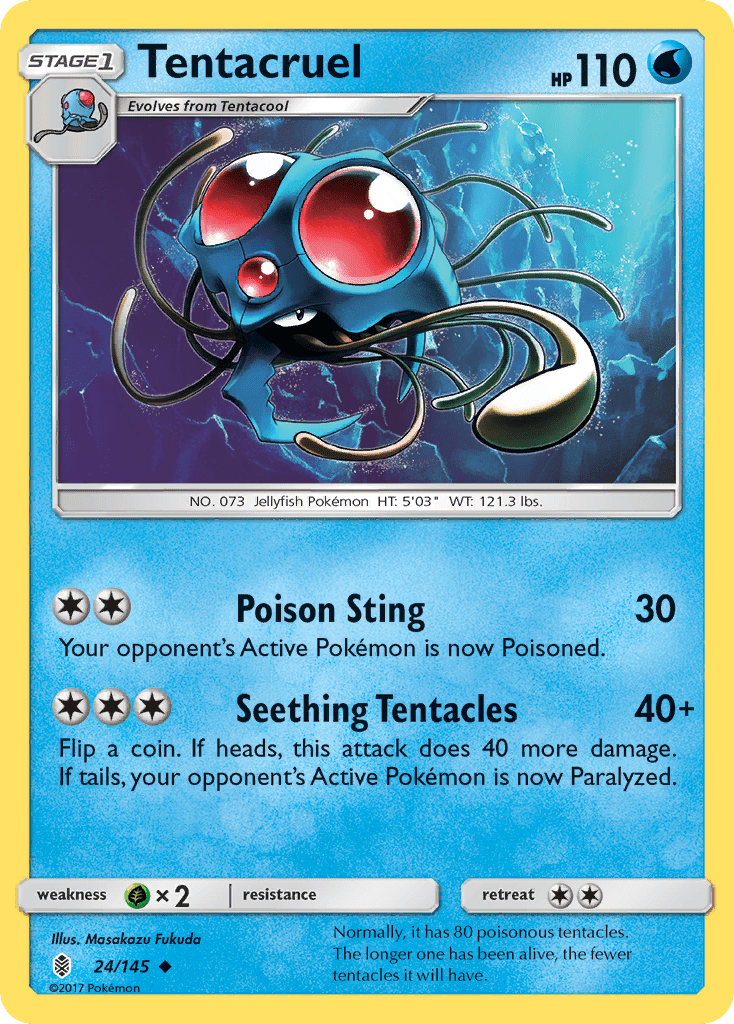 Tentacruel (24/145) [Sun & Moon: Guardians Rising] Pokemon Single Pokémon  | Multizone: Comics And Games
