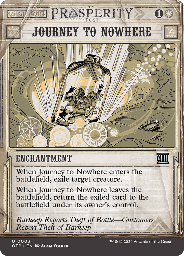 Journey to Nowhere [Outlaws of Thunder Junction: Breaking News] MTG Single Magic: The Gathering  | Multizone: Comics And Games