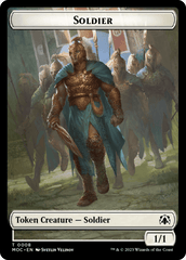 Vampire Knight // Soldier Double-Sided Token [March of the Machine Commander Tokens] MTG Single Magic: The Gathering  | Multizone: Comics And Games