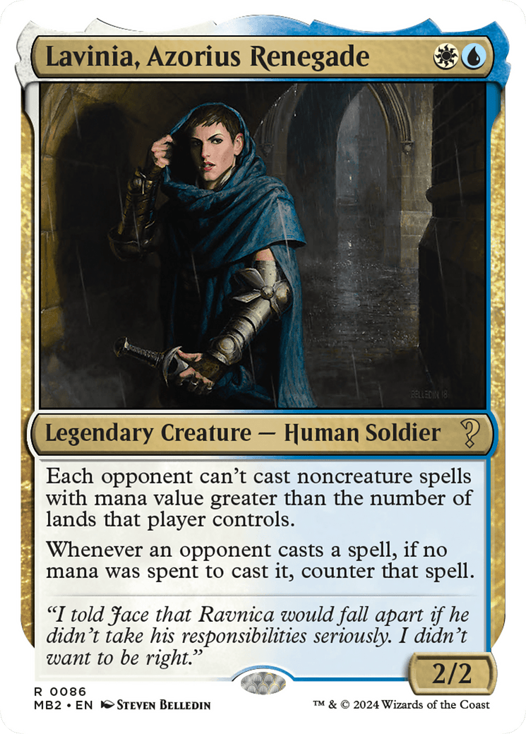 Lavinia, Azorius Renegade (White Border) [Mystery Booster 2] MTG Single Magic: The Gathering  | Multizone: Comics And Games